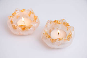 flower candle holder mold