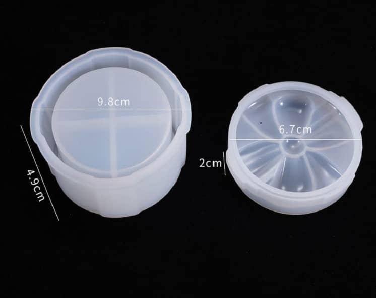 Bowtie round storage box mold
