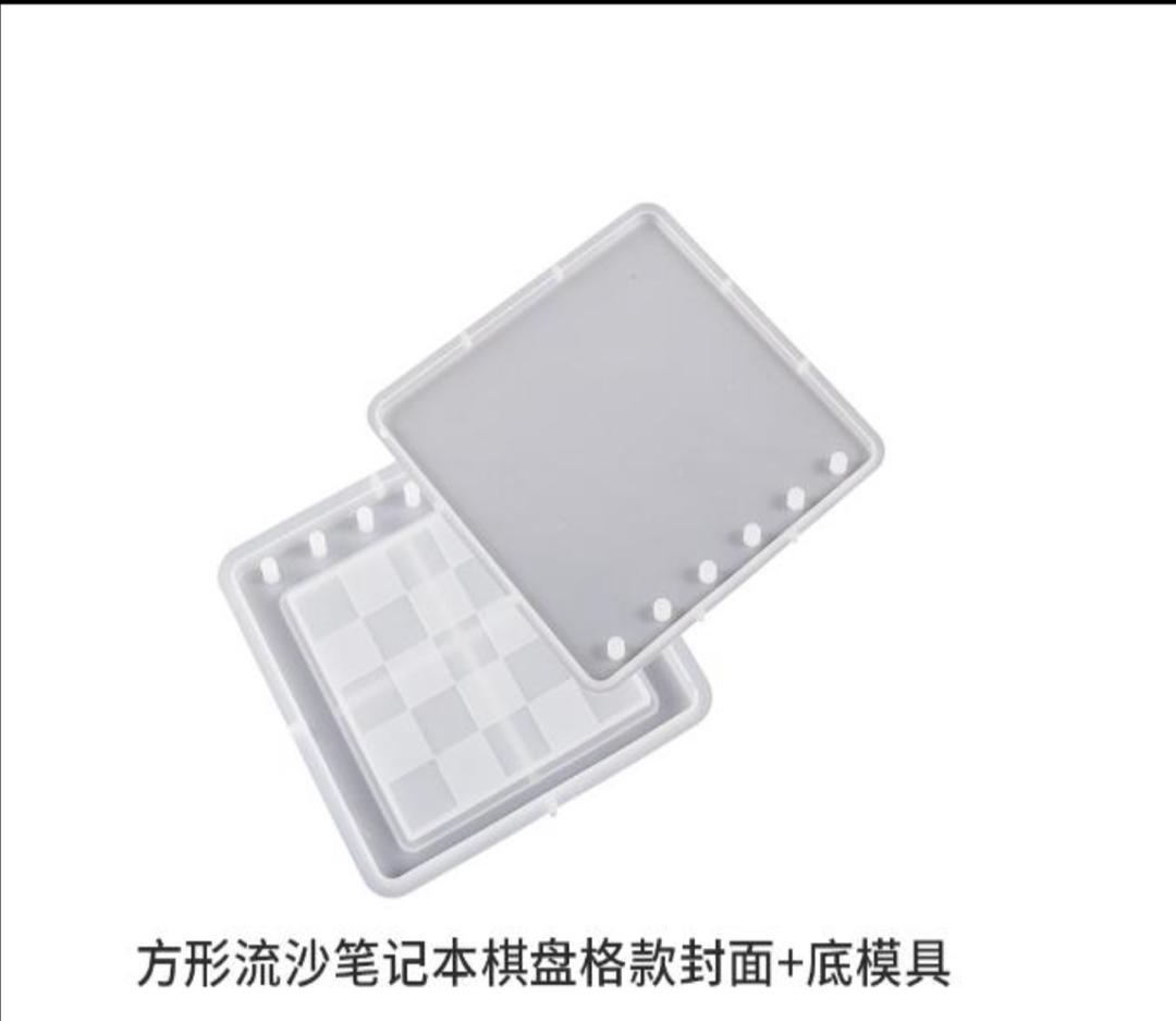 Square Quicksand chessboard notebook mold