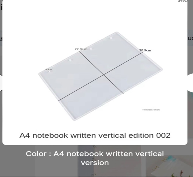 A4 notebook mold