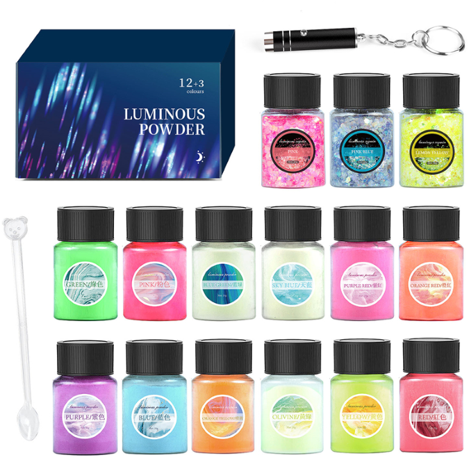 15 COLORS ILUMINOUS POWDER