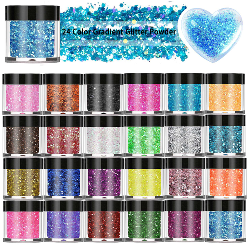 Gradient Glitter Color Powder 24 Color