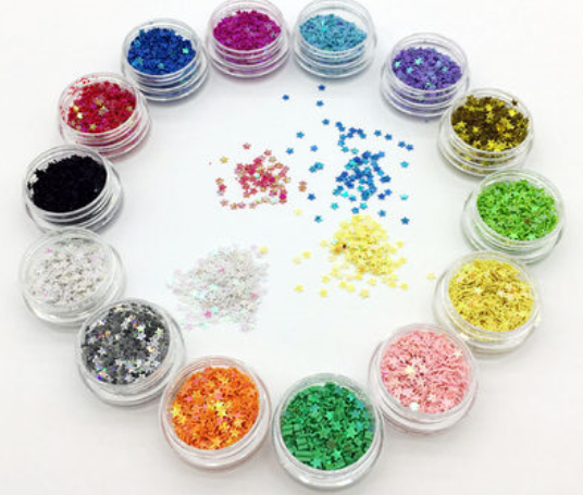 14 COLOUR STAR GLITTERS